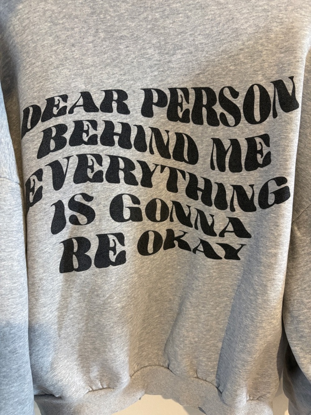 Edikted Gray Zip-Up Hoodie with Chest Text - Picture 5 of 5